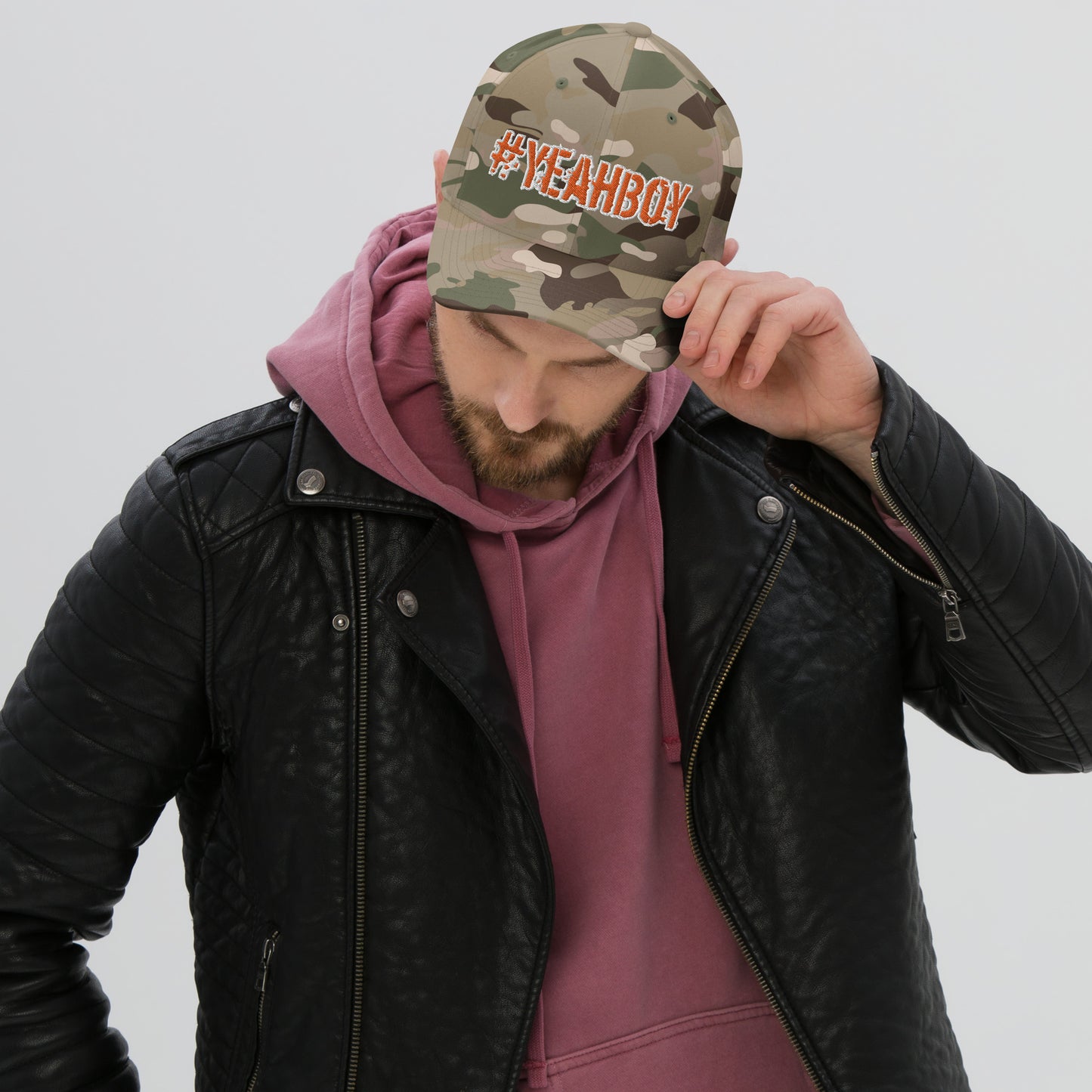 Flex Fit "#Yeahboy" Twill Cap - 2 sizes, logo on back