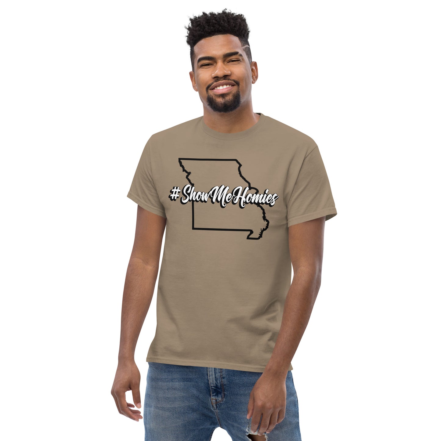 "#ShowMeHomies" classic tee (in your favorite teams colors)