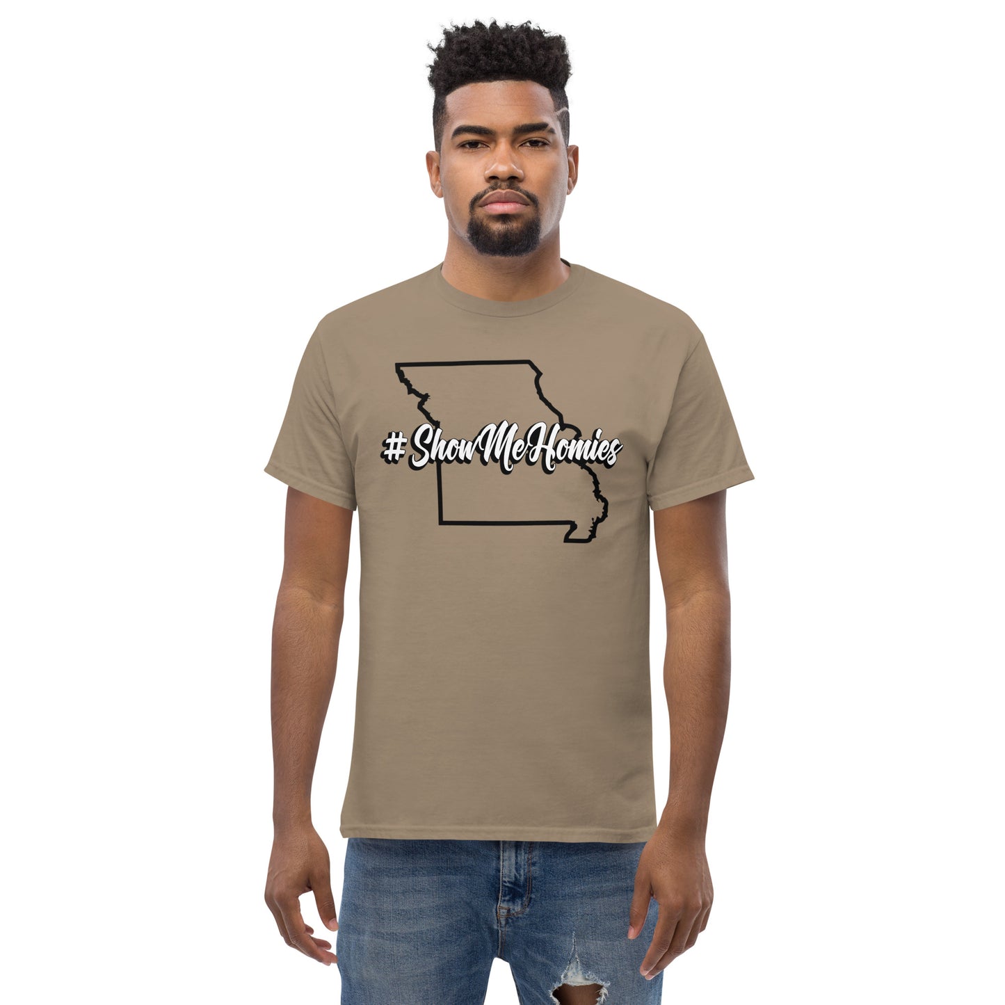 "#ShowMeHomies" classic tee (in your favorite teams colors)