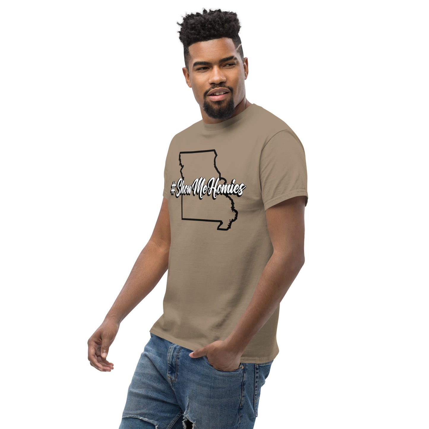 "#ShowMeHomies" classic tee (in your favorite teams colors)