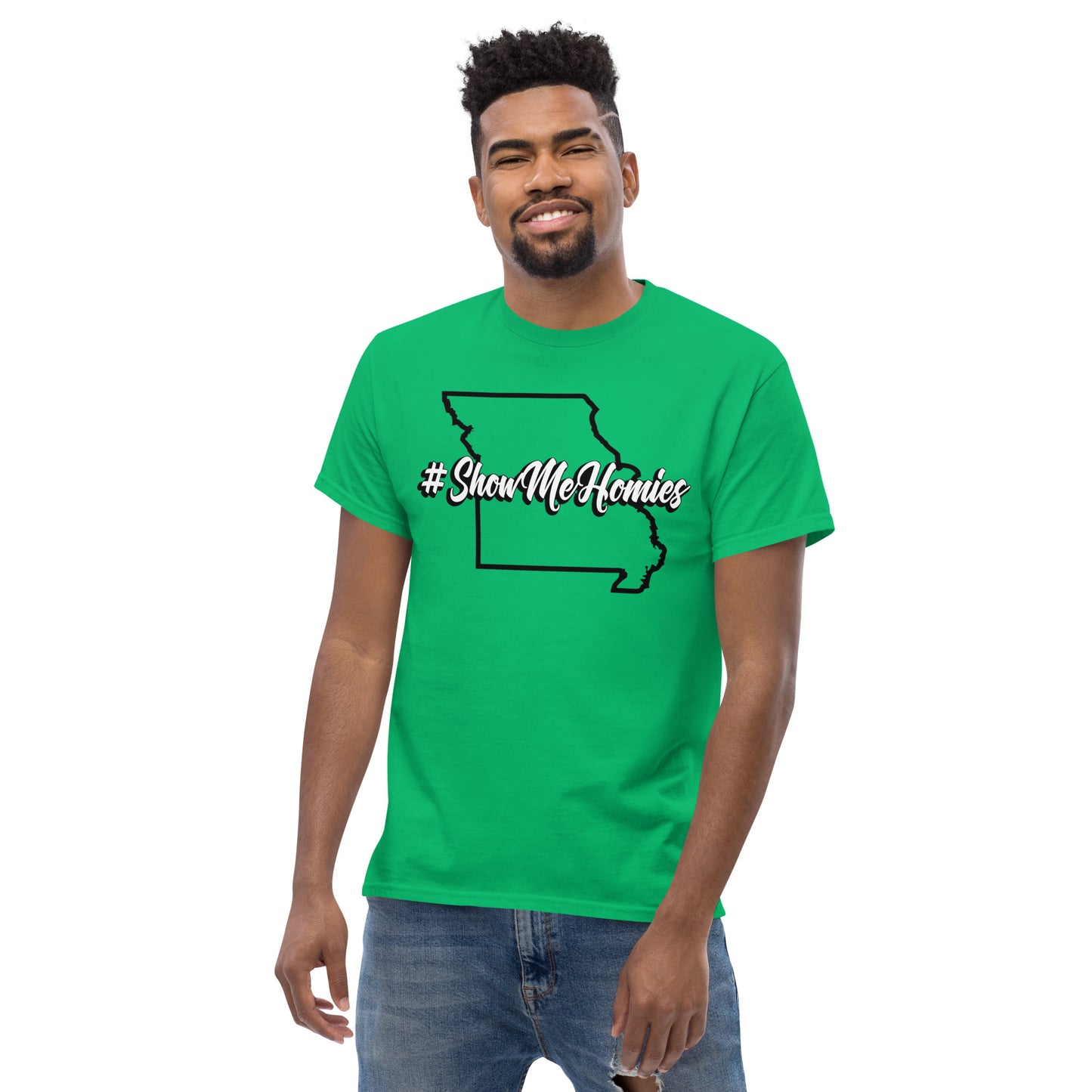 "#ShowMeHomies" classic tee (in your favorite teams colors)
