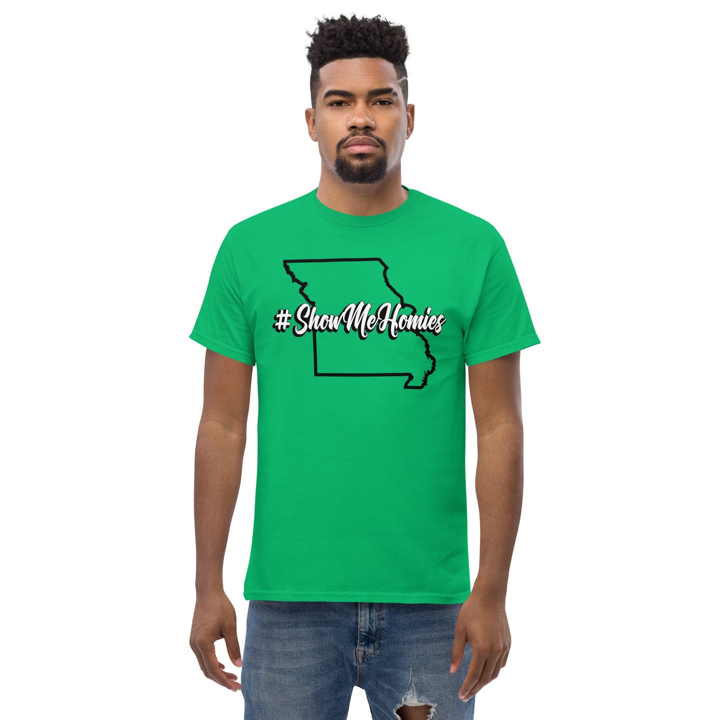 "#ShowMeHomies" classic tee (in your favorite teams colors)