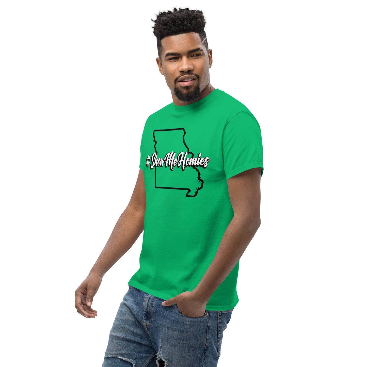 "#ShowMeHomies" classic tee (in your favorite teams colors)