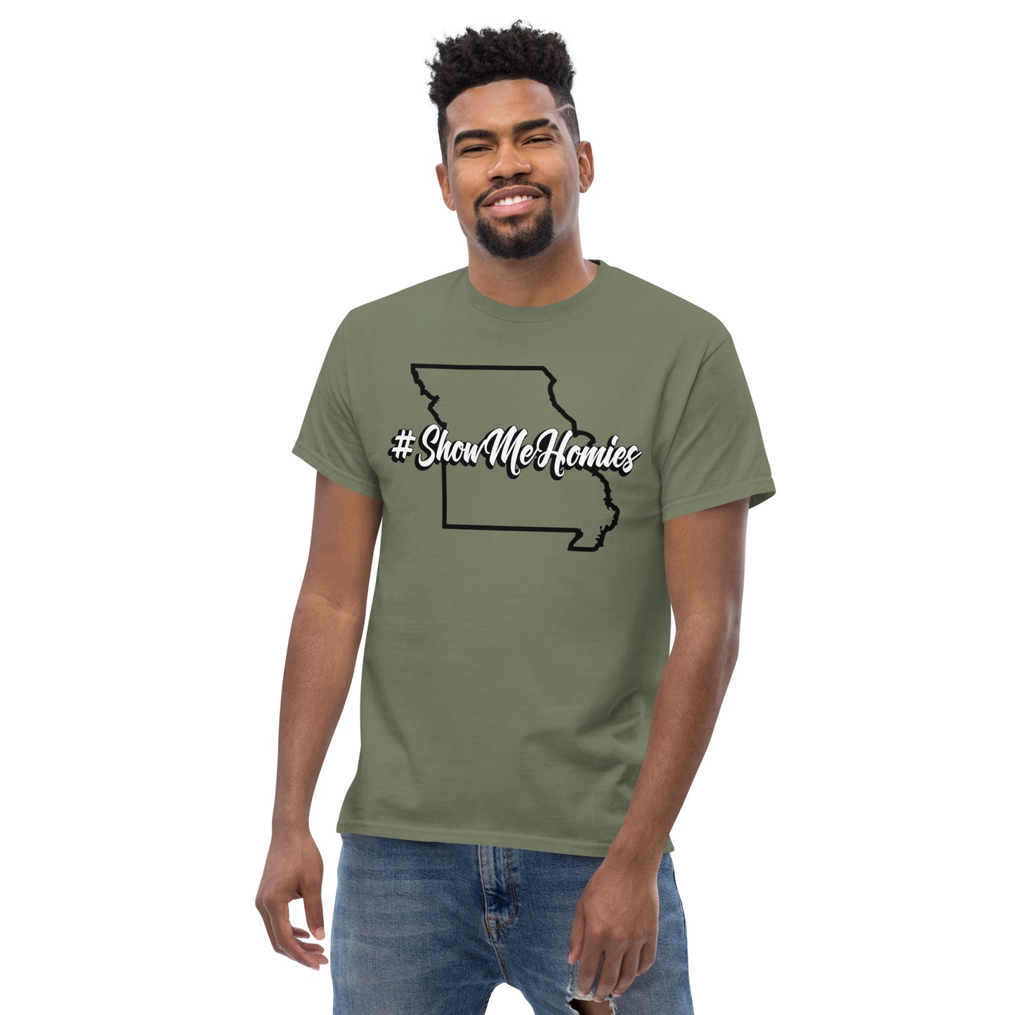 "#ShowMeHomies" classic tee (in your favorite teams colors)