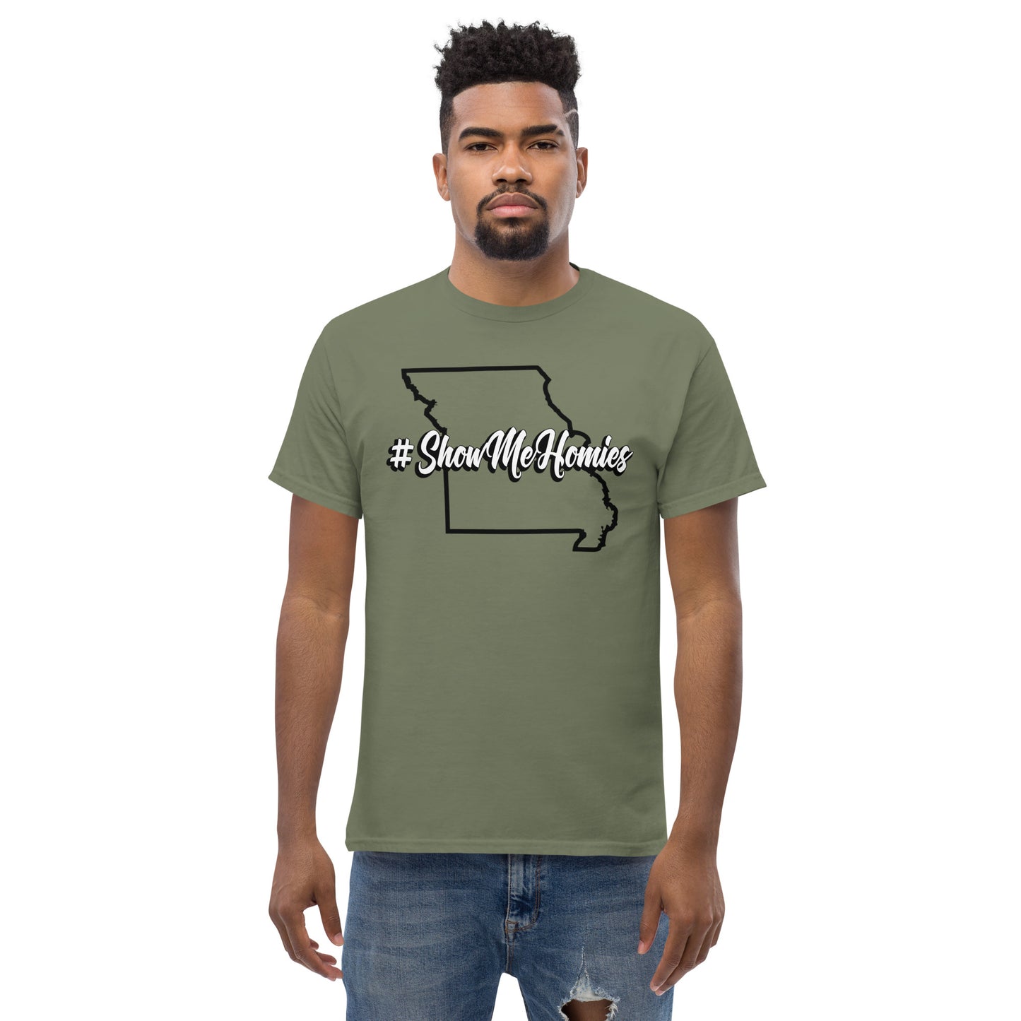 "#ShowMeHomies" classic tee (in your favorite teams colors)
