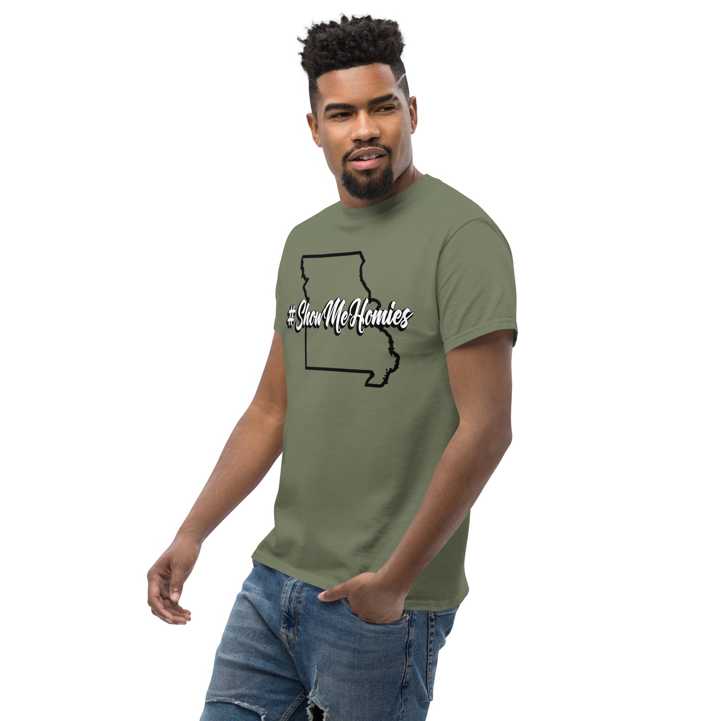 "#ShowMeHomies" classic tee (in your favorite teams colors)