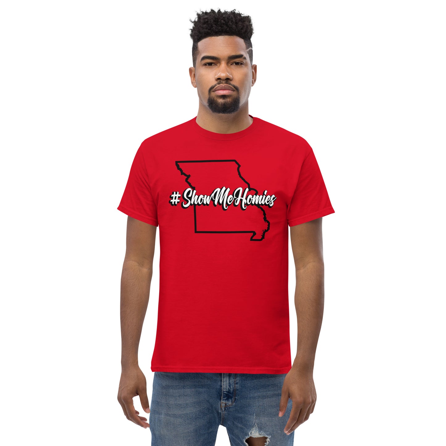 "#ShowMeHomies" classic tee (in your favorite teams colors)